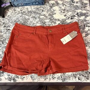 George Women's Rust Orange Denim Shorts